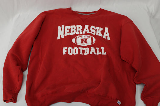 Nebraska Football Crewneck, Red, Mens L