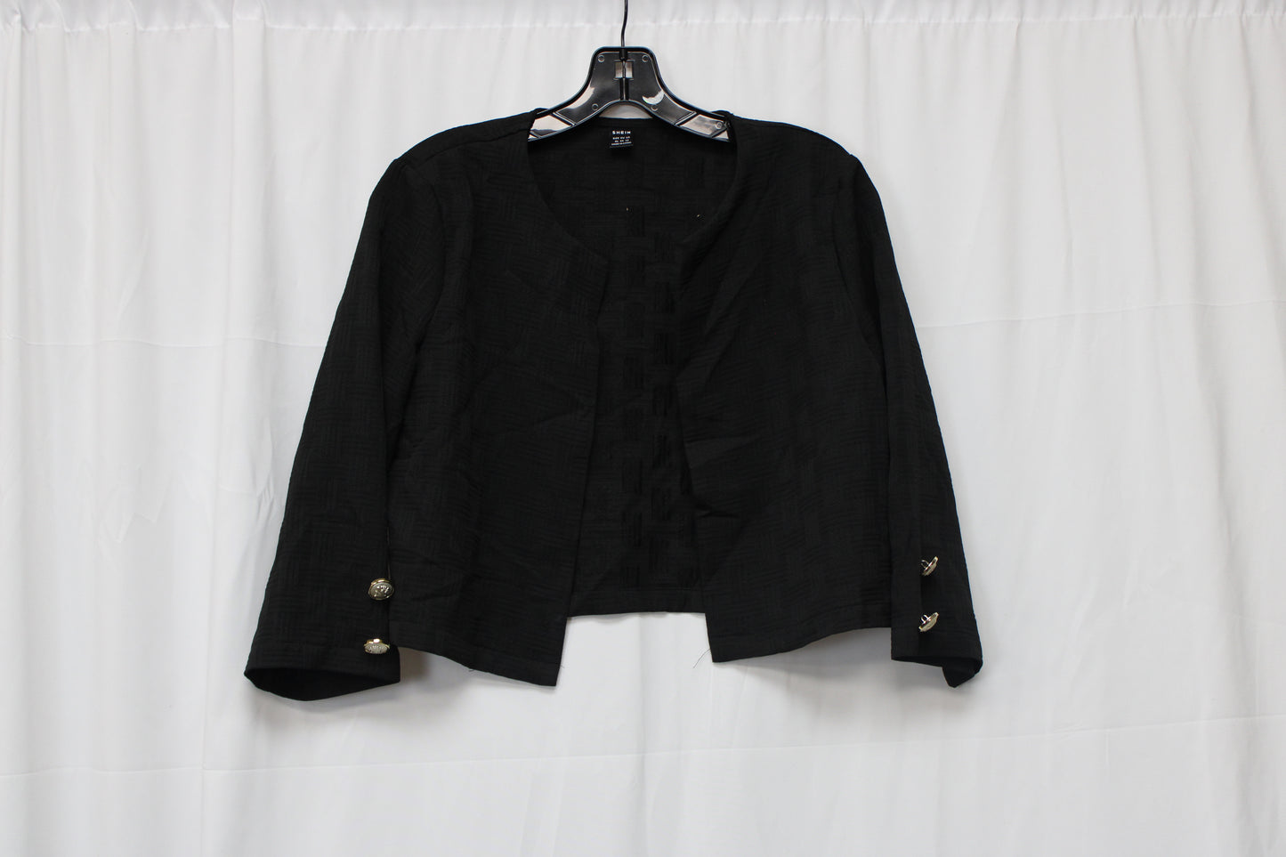 SHIEN Quarter Length Sleeve Jacket, Black, Women’s XL