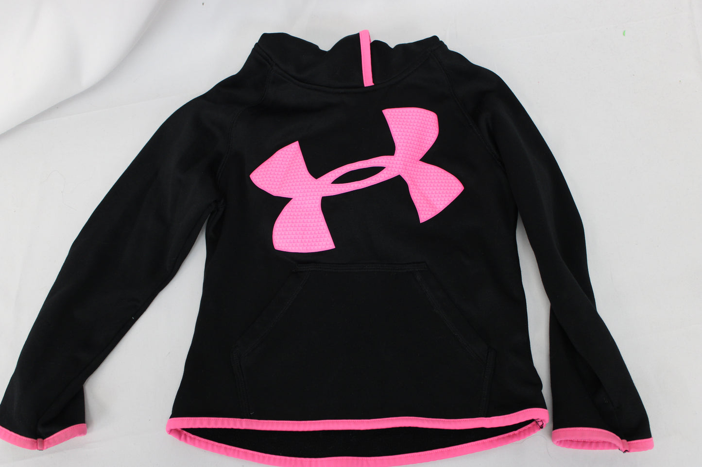 Under Armor Hoodie, Black/Pink, Girls 6