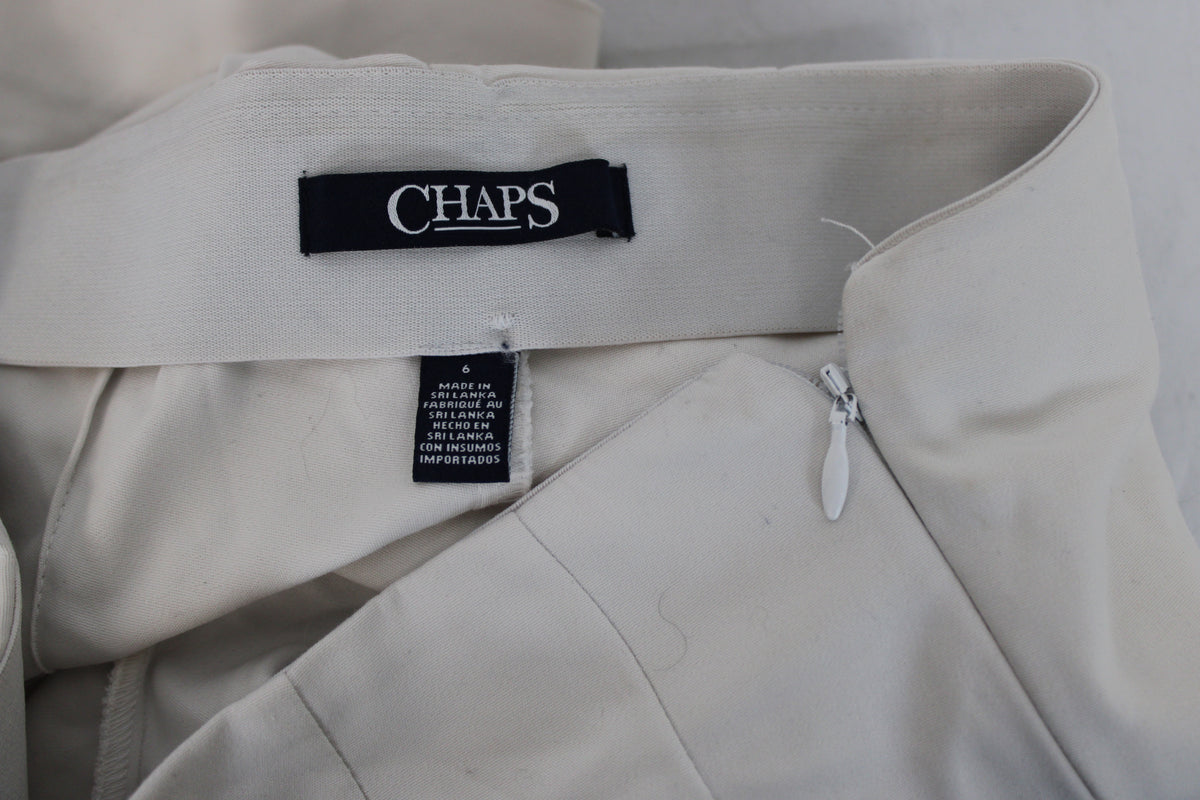CHAPS Capri Trousers, White, Women’s 6