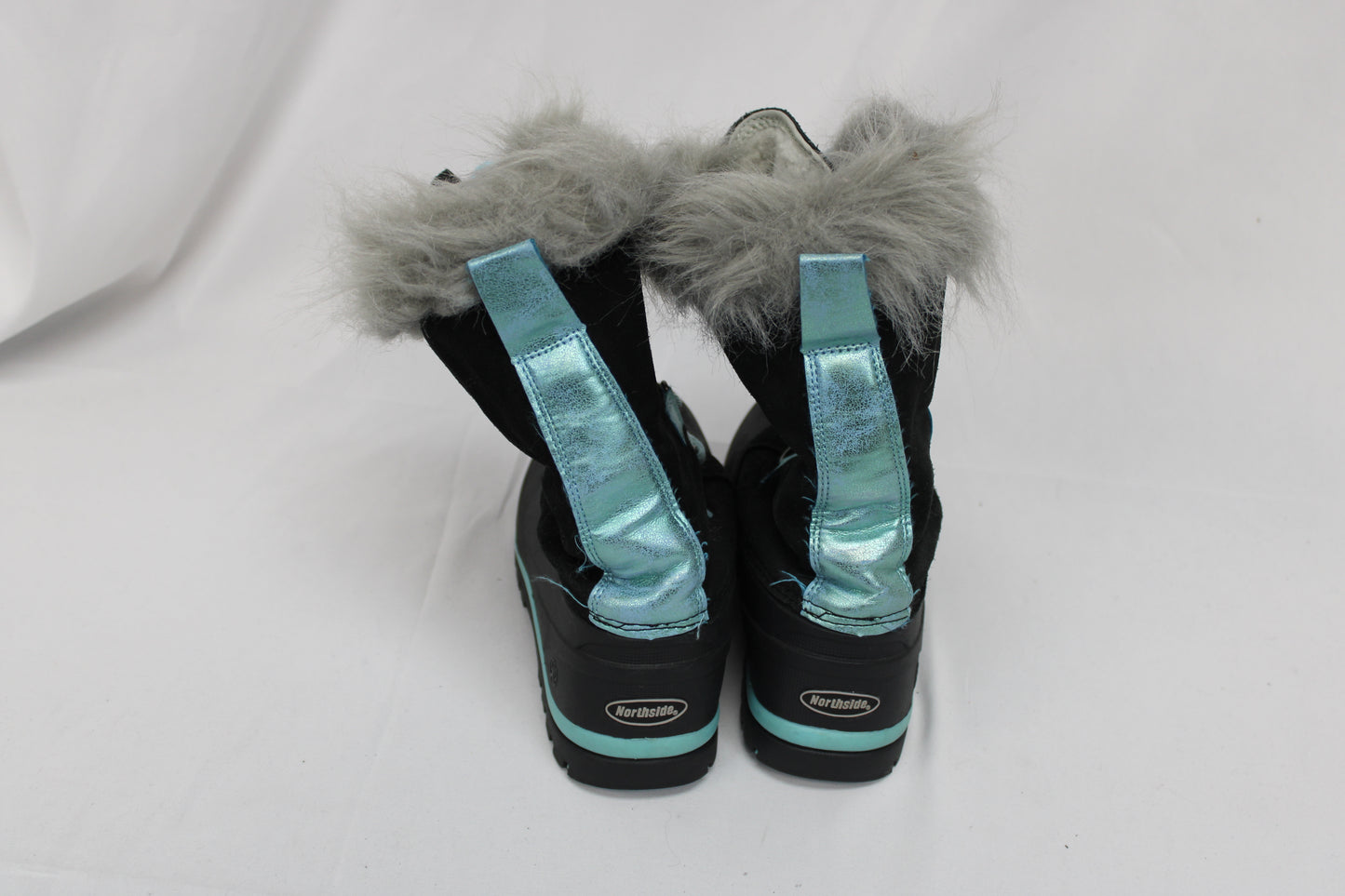 Northside Faux Fur Winter Boots, Black/Blue, Youth 3