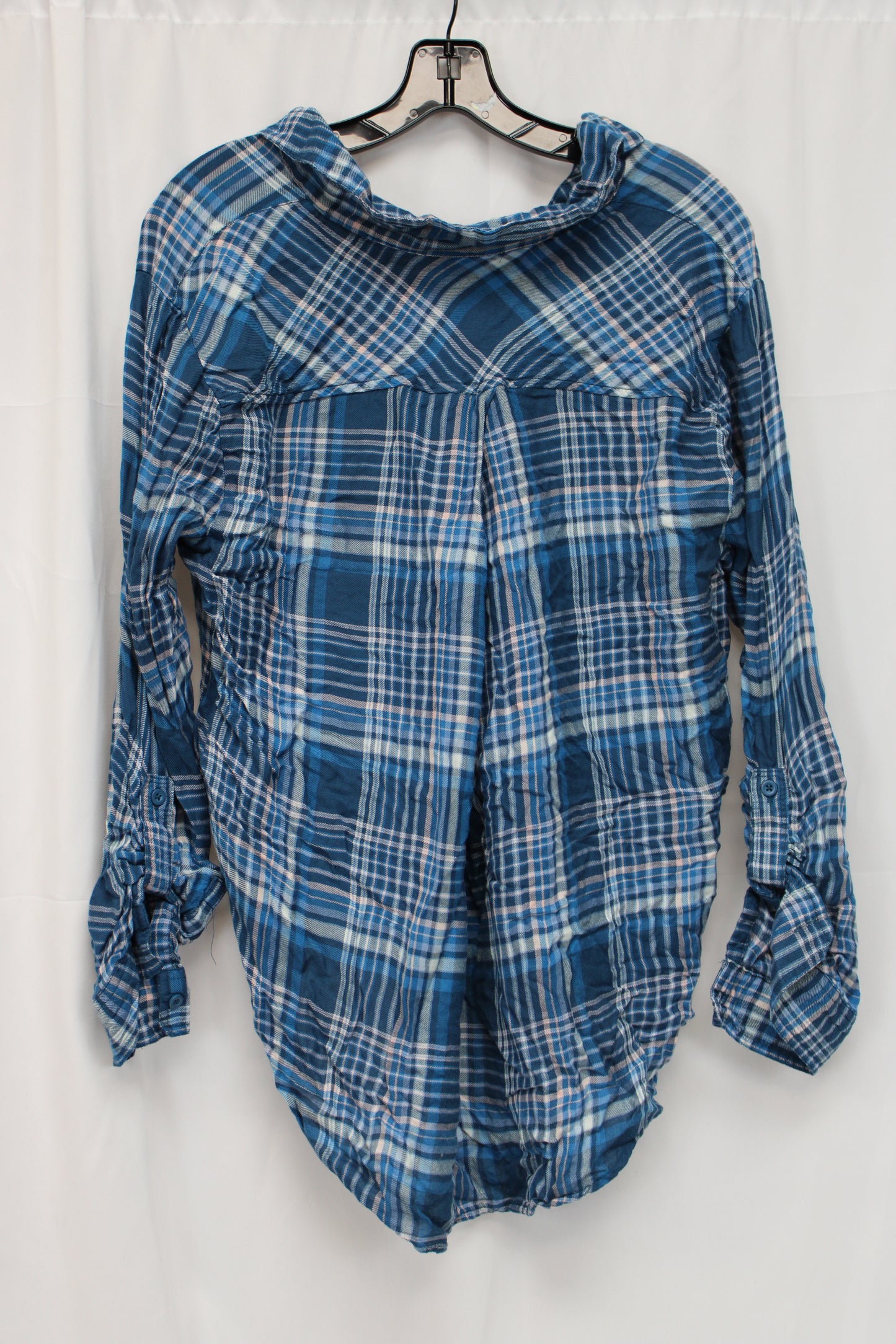 Sonoma Long Sleeve Flannel, Blue, Women’s M