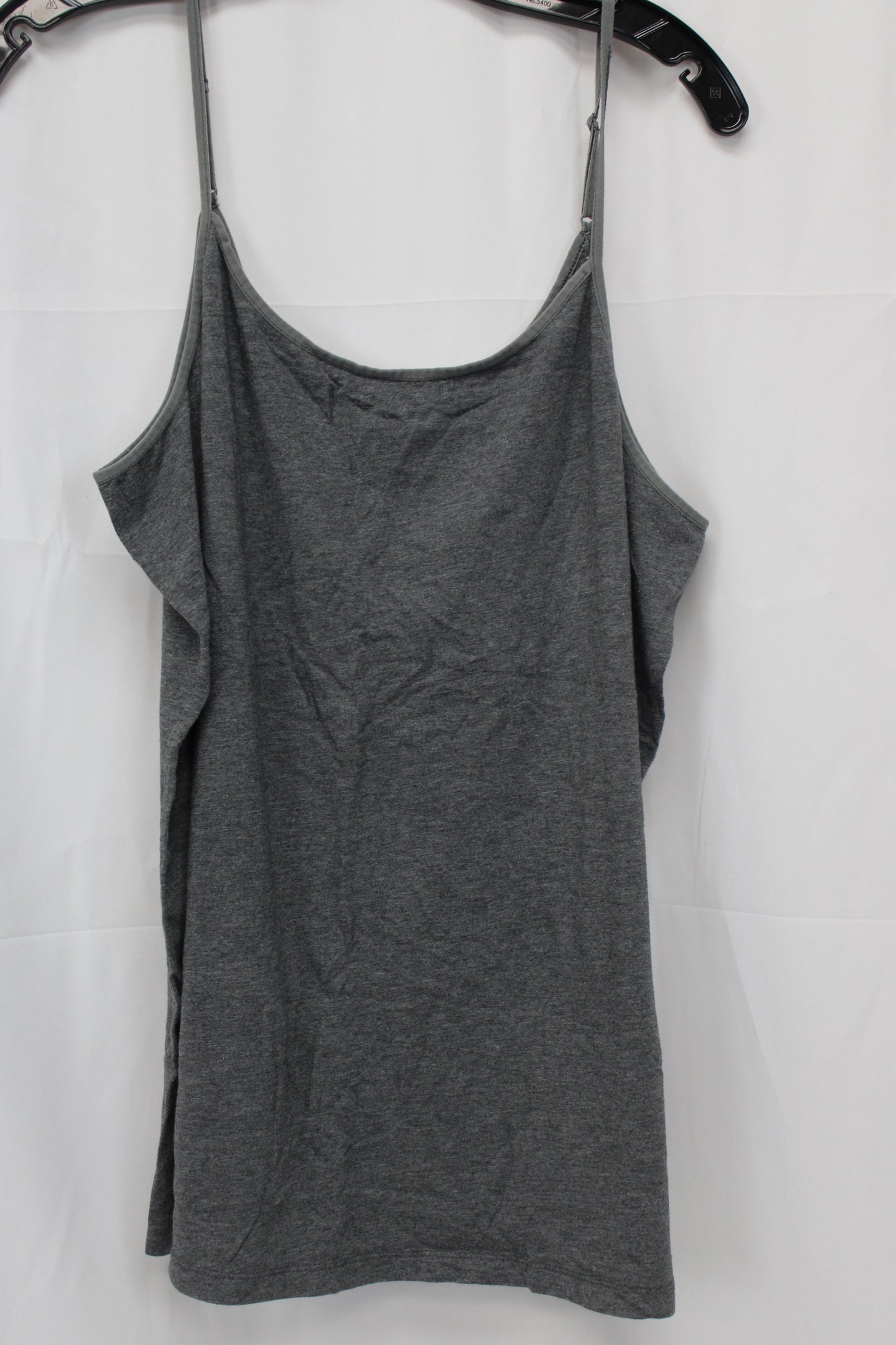 Time and Tru Spaghetti Strap Tank Top, Gray, Women’s XXXL