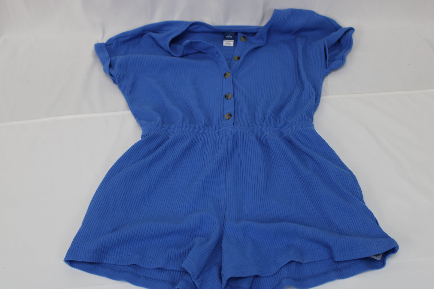 Old Navy Button Up Romper, Blue, Girls L