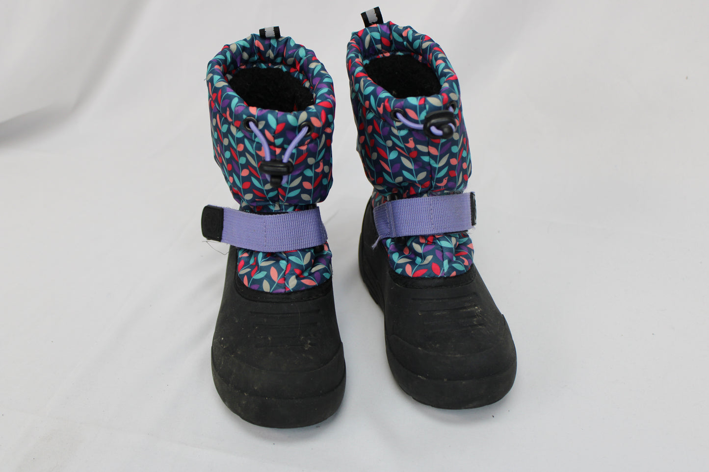 Northside Thinsulate Floral Snow Boots, Black, Youth 13