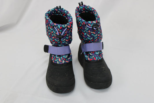 Northside Thinsulate Floral Snow Boots, Black, Youth 13