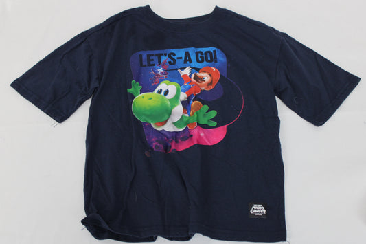 Mario Galaxy Let’s-A-Go Short Sleeve Graphic T-Shirt, Blue, Boys 8