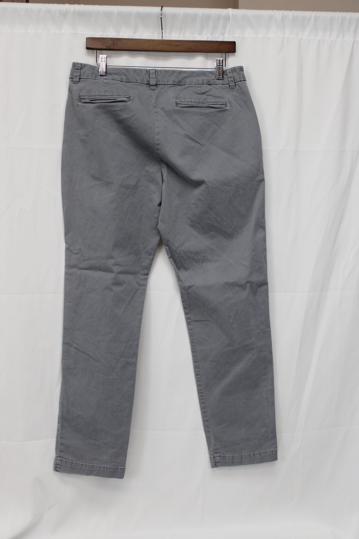 Faded Glory Straight Leg Pants, Gray, Women’s 10A