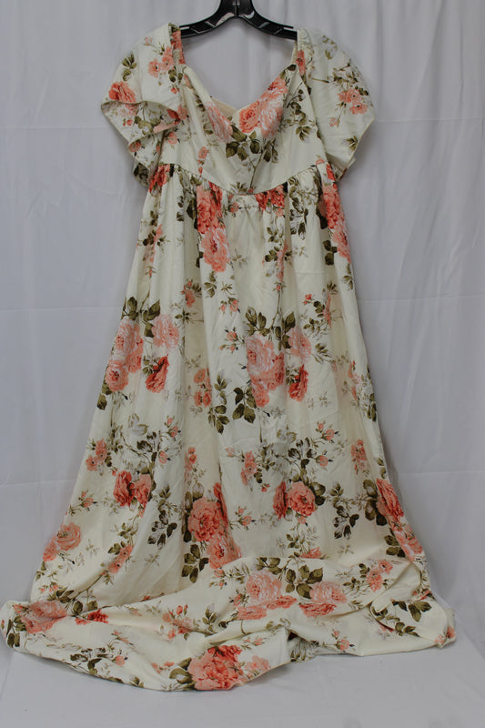Women’s Full Length Floral Dress, L