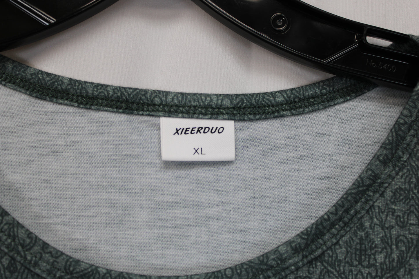 Xieerduo Short Sleeve T-Shirt, Gray/Peach, Women’s XL