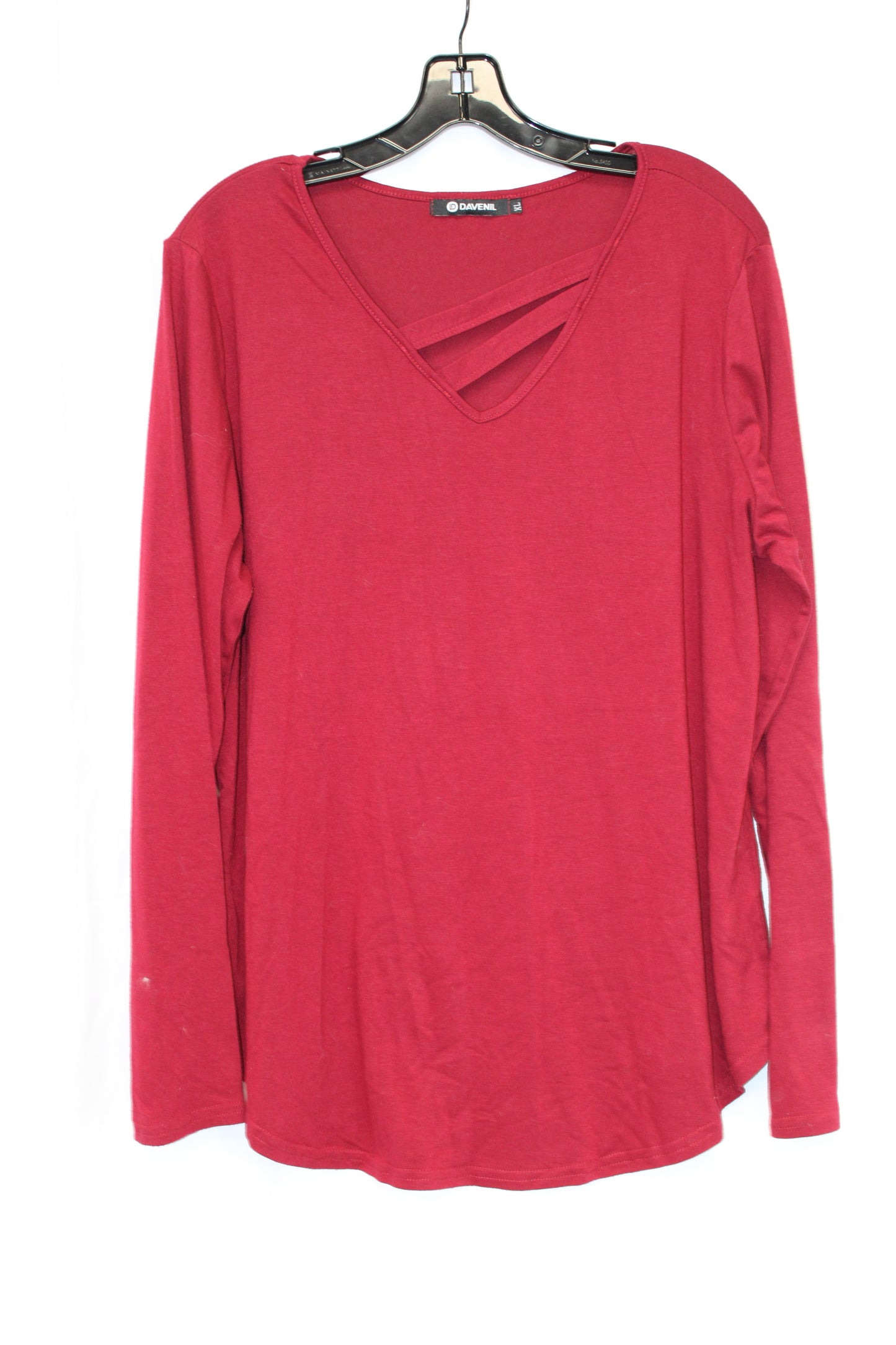 Davenil Long Sleeve Top, Red, Women’s XL