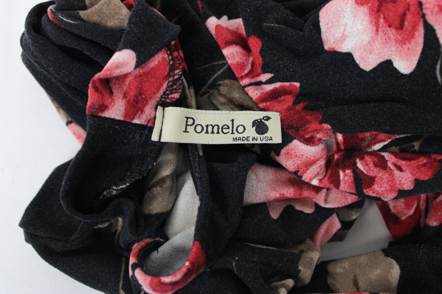 Pomelo Floral Turtleneck Dress, Black/Pink, Girls 4T