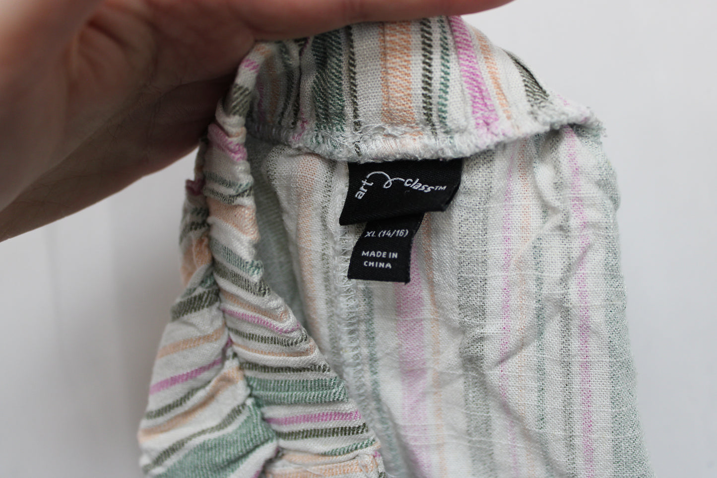 Art Class Multicolor Striped Shorts, Girls XL