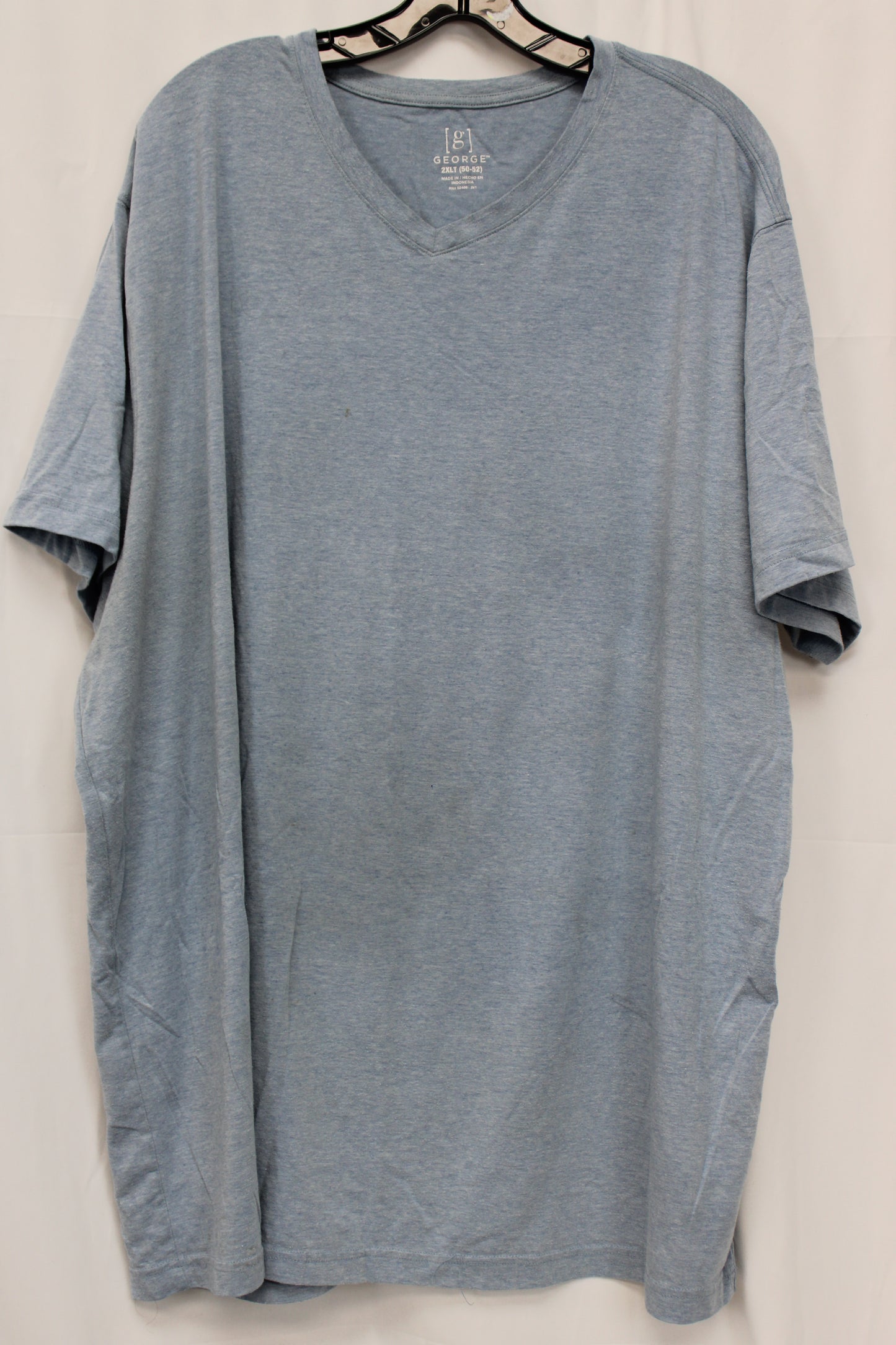 George V-Neck T-Shirt, Gray, Men’s XXL Tall
