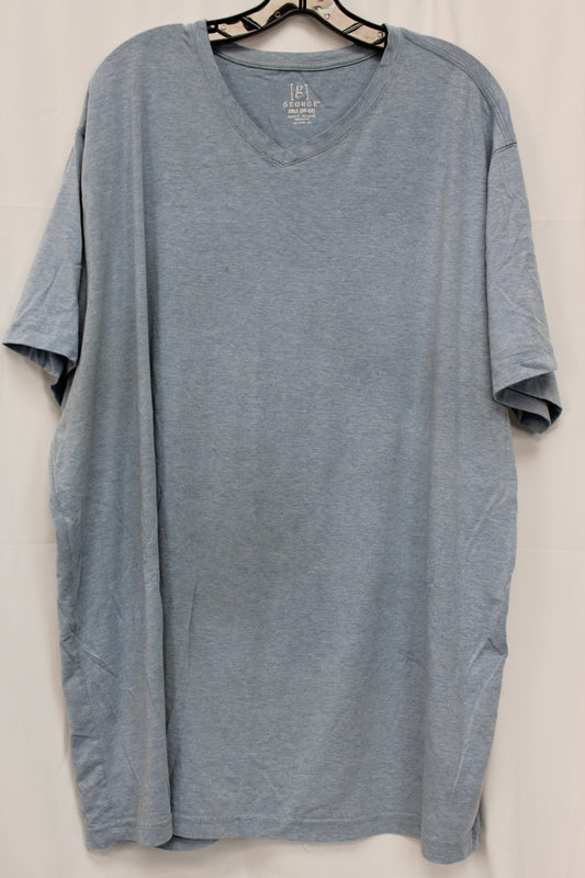 George V-Neck T-Shirt, Gray, Men’s XXL Tall