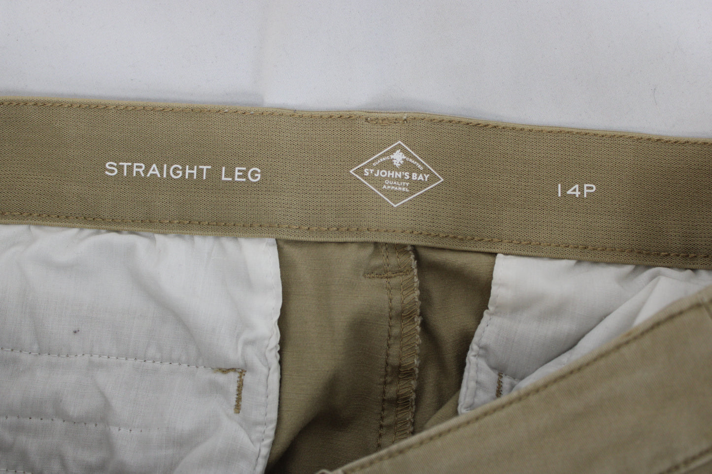 St John’s Bay Straight Leg Khakis, Women’s 14 Petite