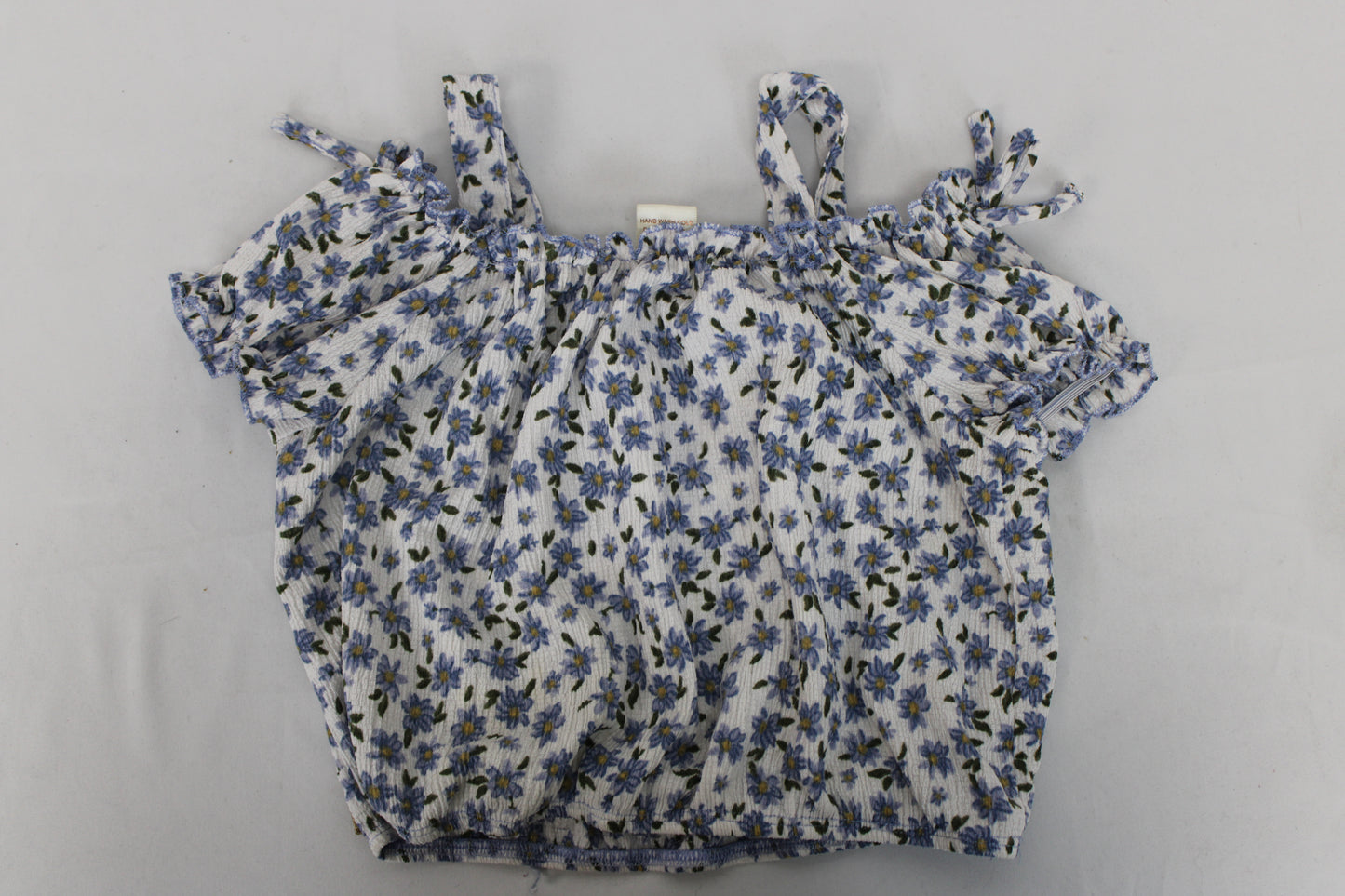 Sweet Stories Floral Blouse, Blue/White, Youth S (7/8)