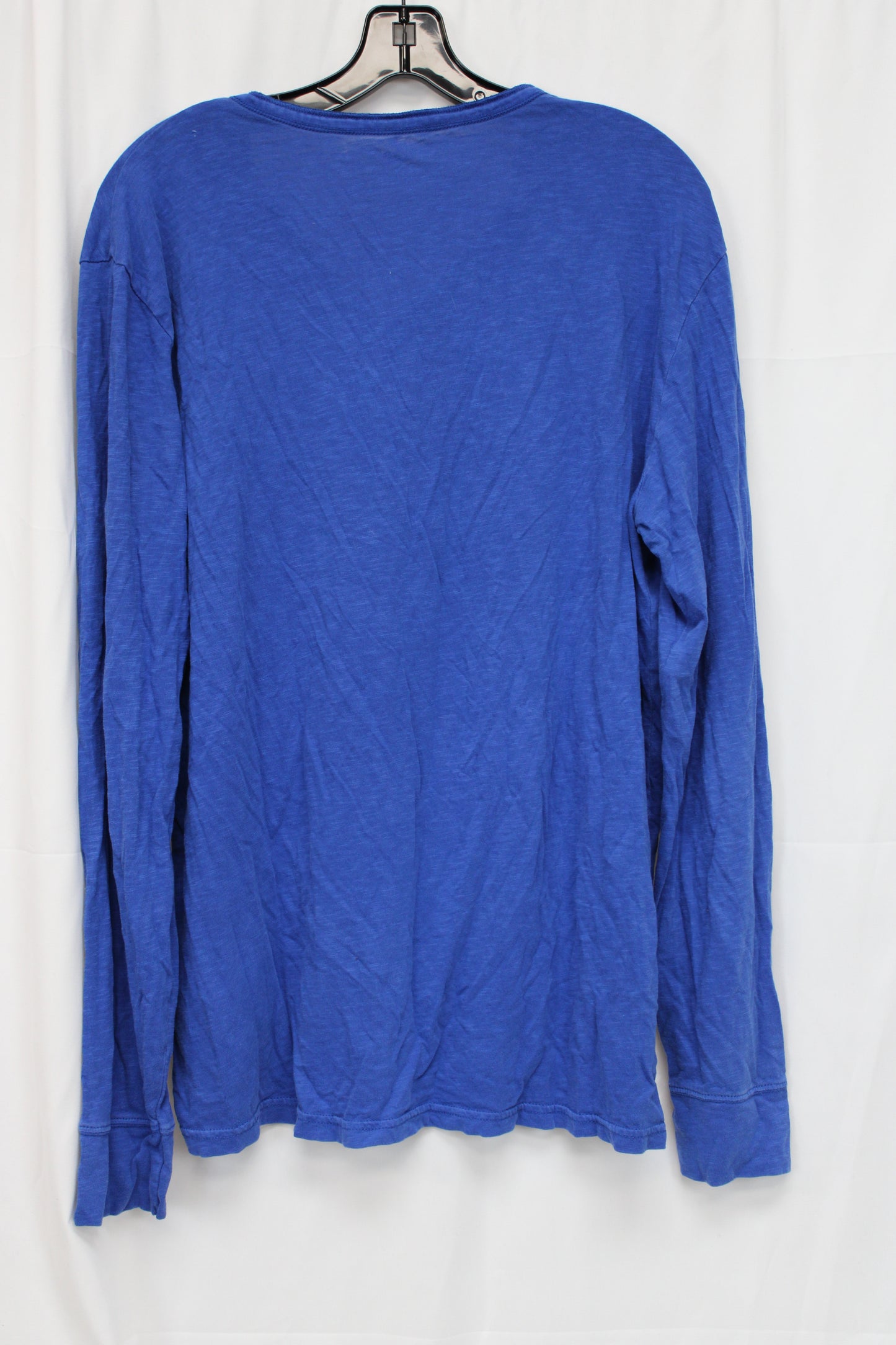 American Eagle Outfitters Long Sleeve Collared Shirt, Blue, Men’s L