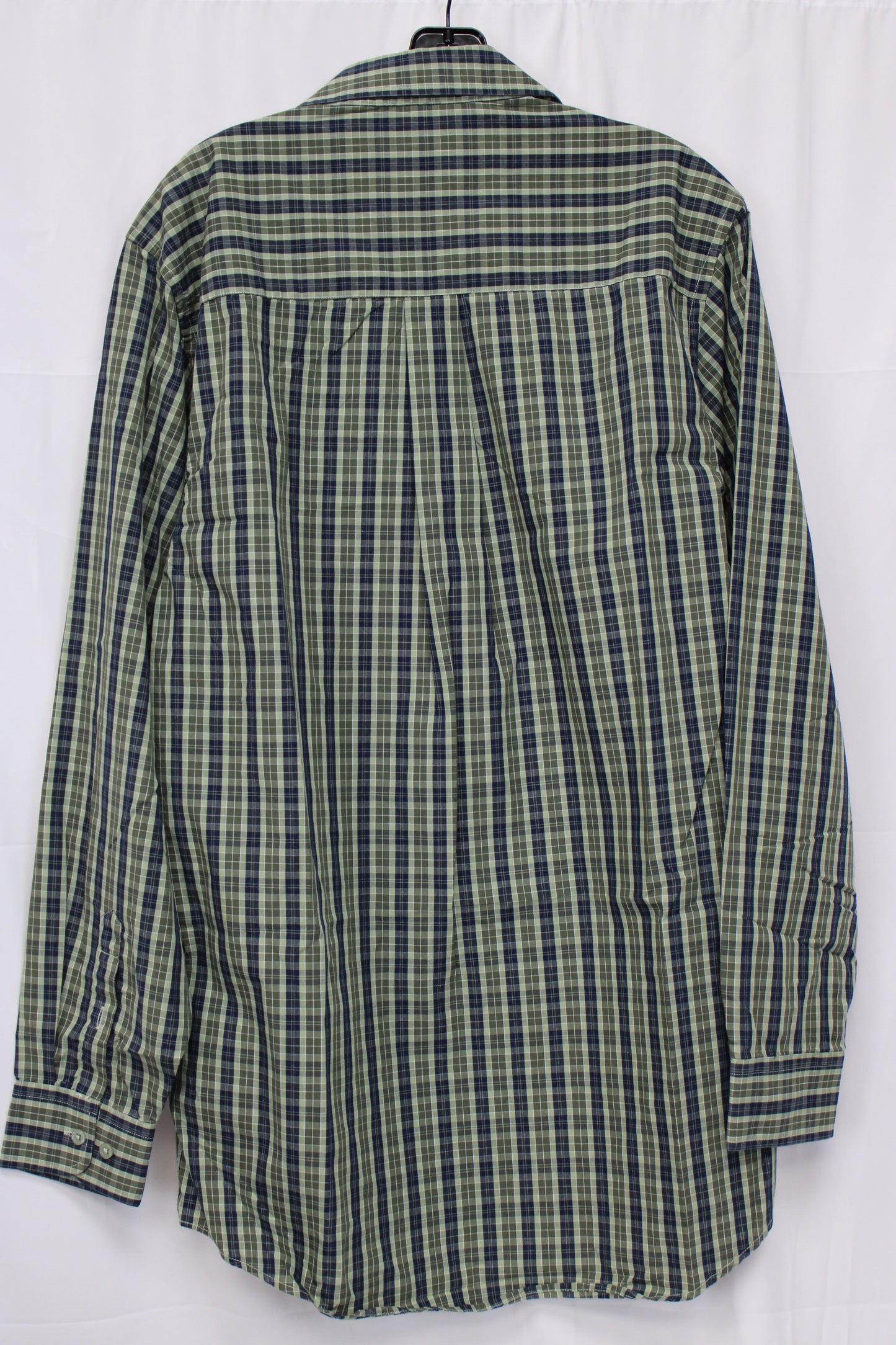 Gunnison Creek Outfitters Long Sleeve Plaid Button Up, Green, Men’s L Tall