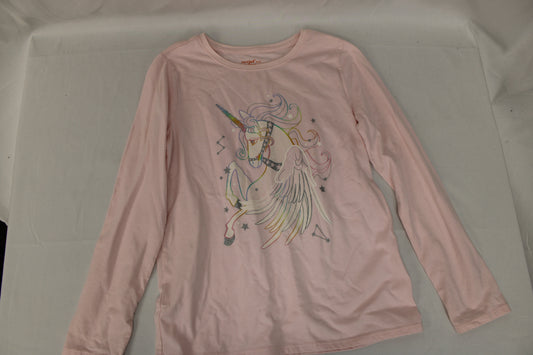 Cat & Jack Long Sleeve Unicorn T-Shirt, Pink, Youth XL