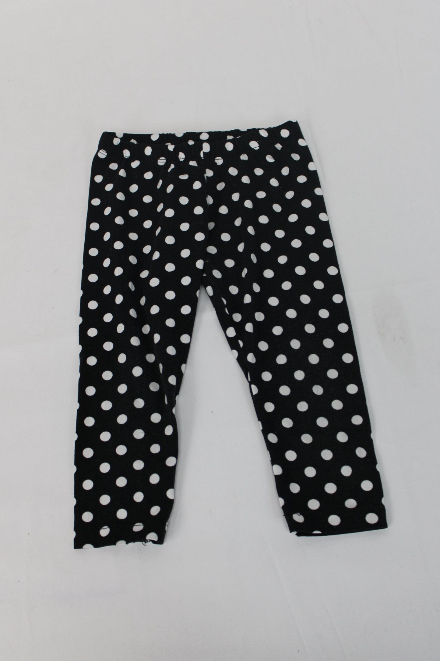Disney Minnie Mouse Polka Dot Leggings, Black/White, Girls 2T