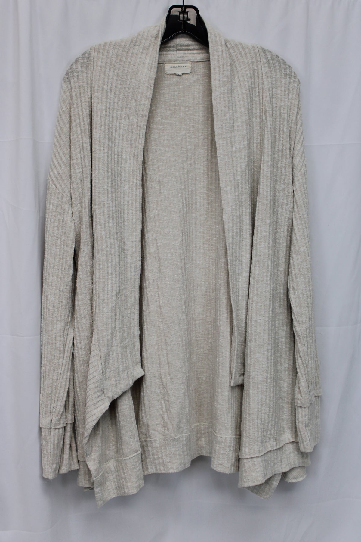 Melloday Long Sleeve Cardigan, Cream, Women’s L