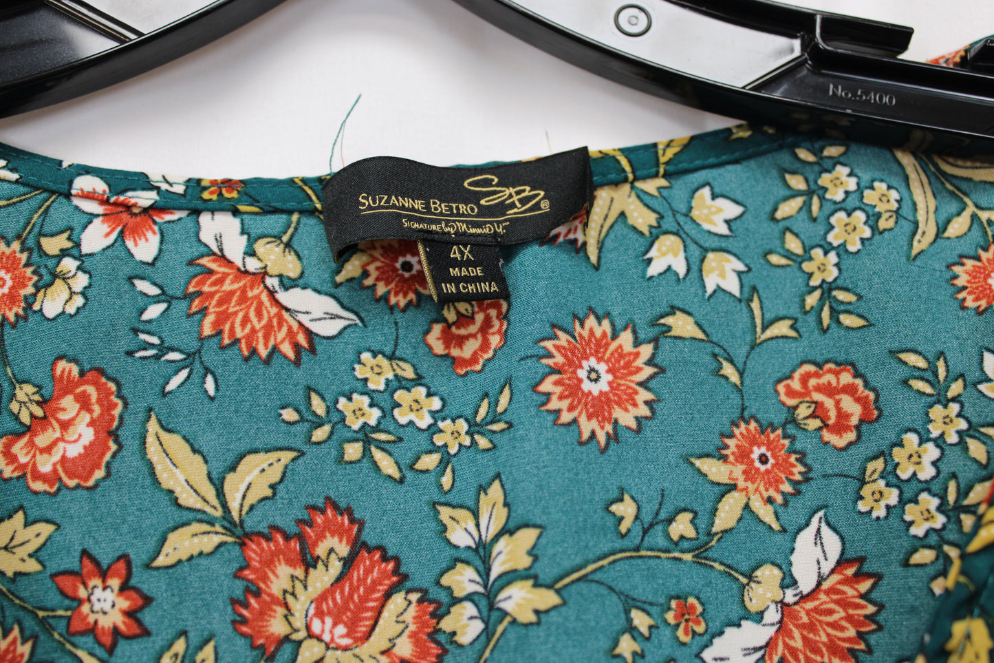 Suzanne Betro Floral Long Sleeve Blouse, Women’s XXXXL