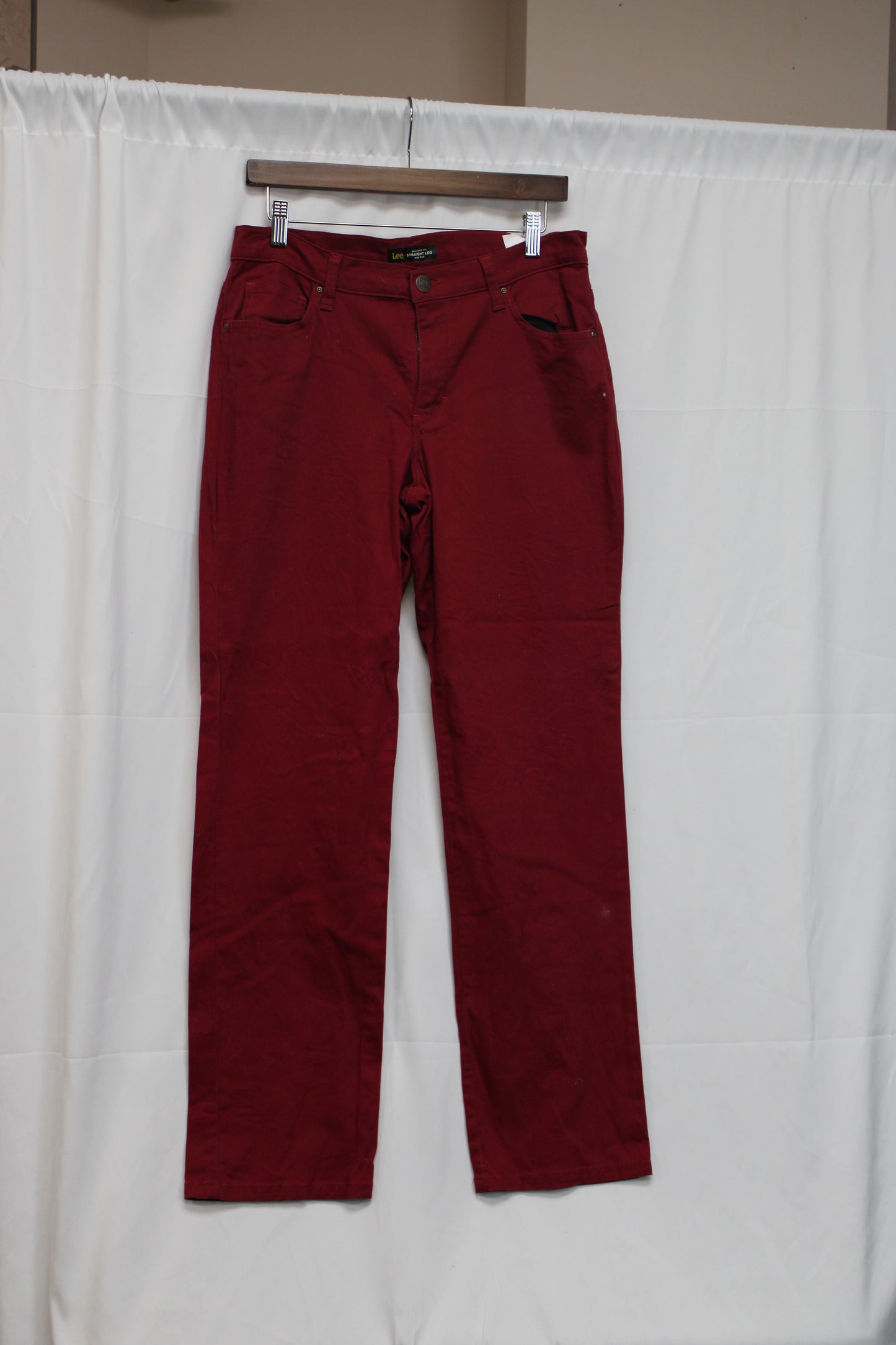 Lee Straight Leg Jeans, Red, Women’s 10