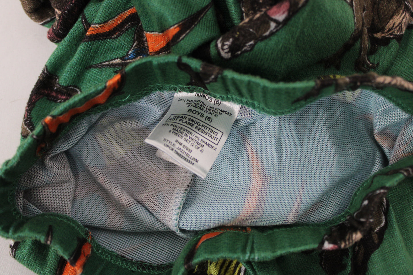 Dinosaur Pajama Pants, Green, Youth S (6)