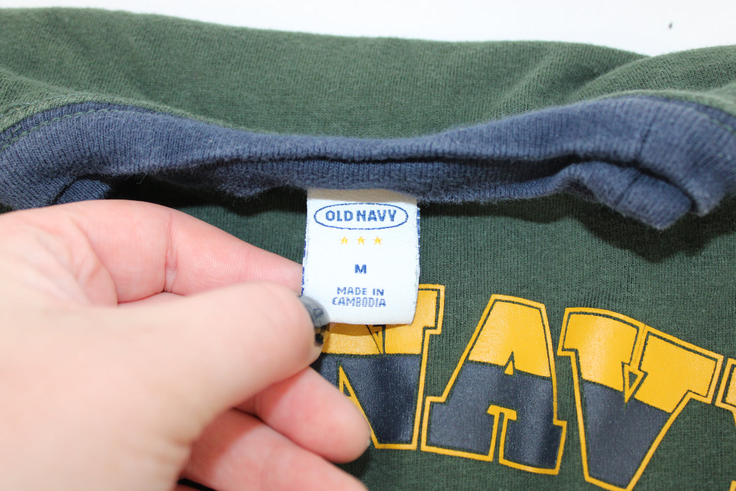Old Navy Long Sleeve Shirt, Green/Blue, Boys M