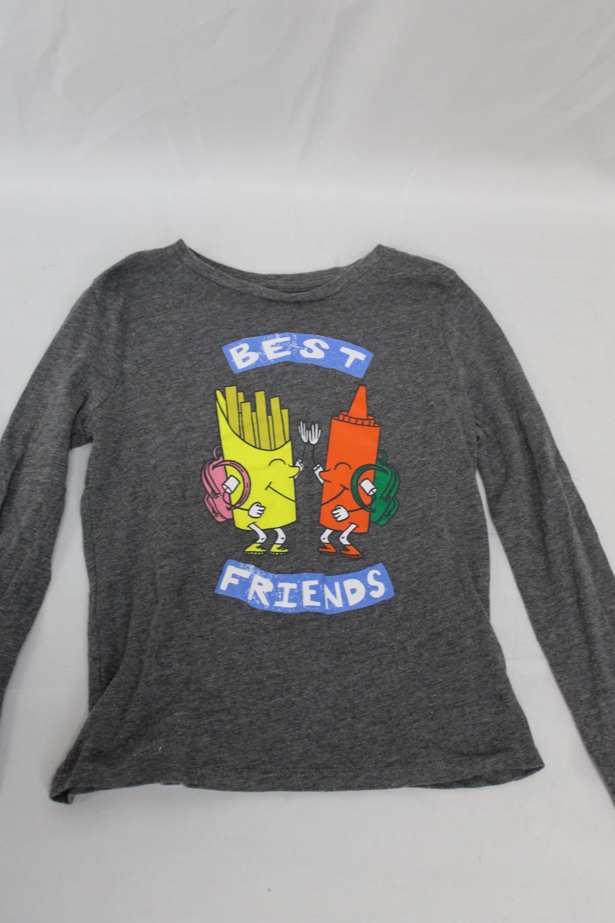 Old Navy Best Friend Long Sleeve Shirt, Gray, Youth S