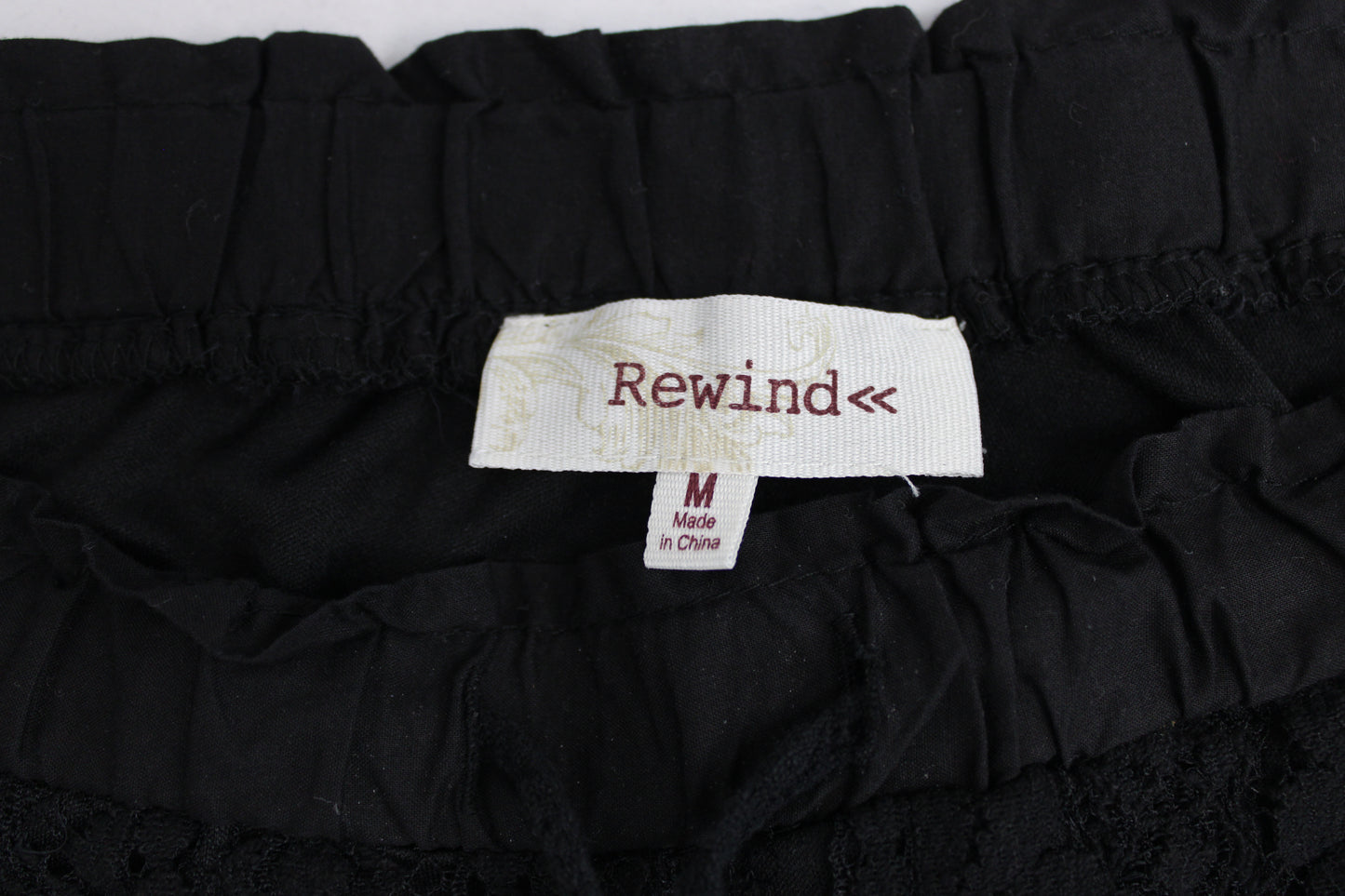Rewind Textured Black Shorts, Women’s M