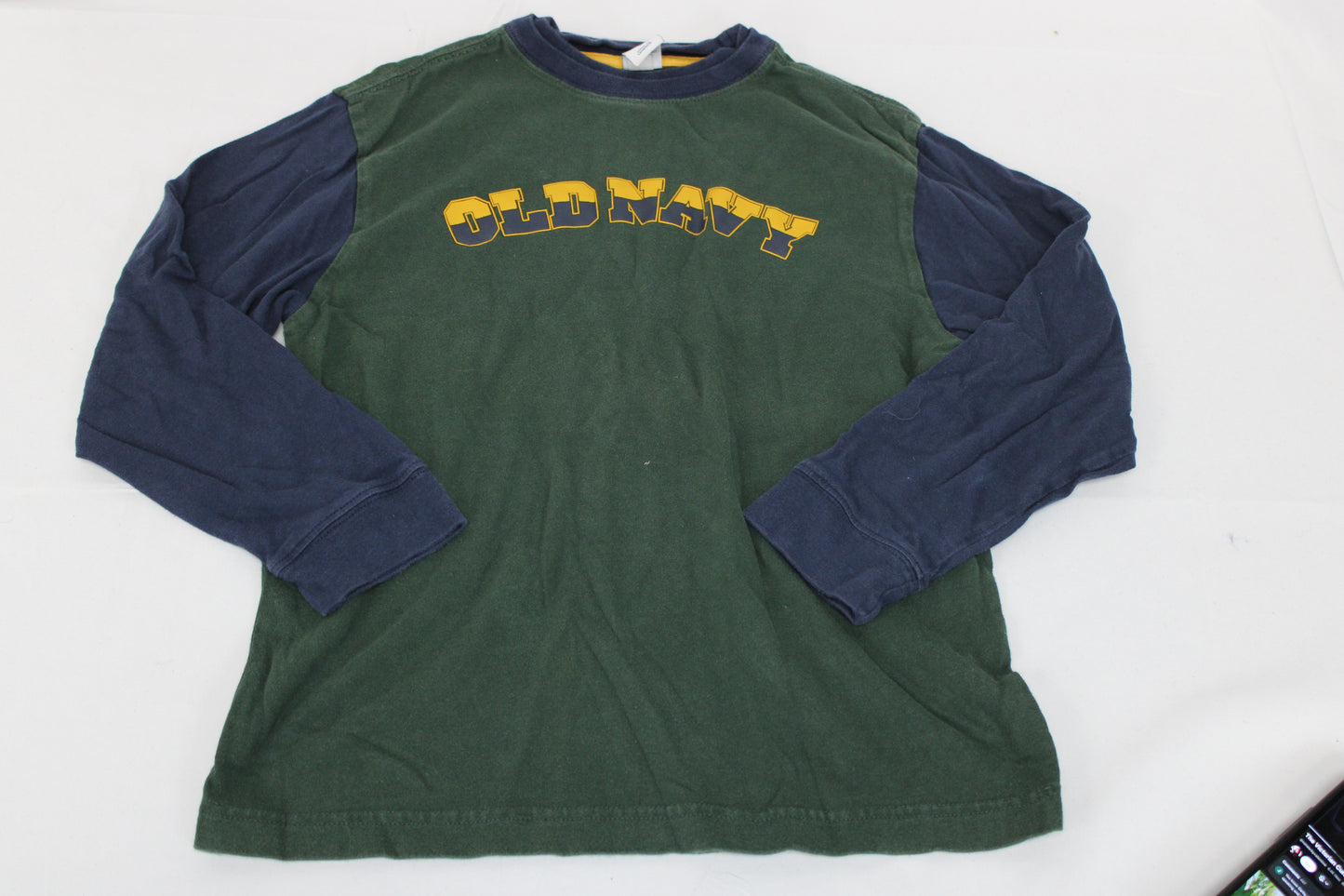 Old Navy Long Sleeve Shirt, Green/Blue, Boys M
