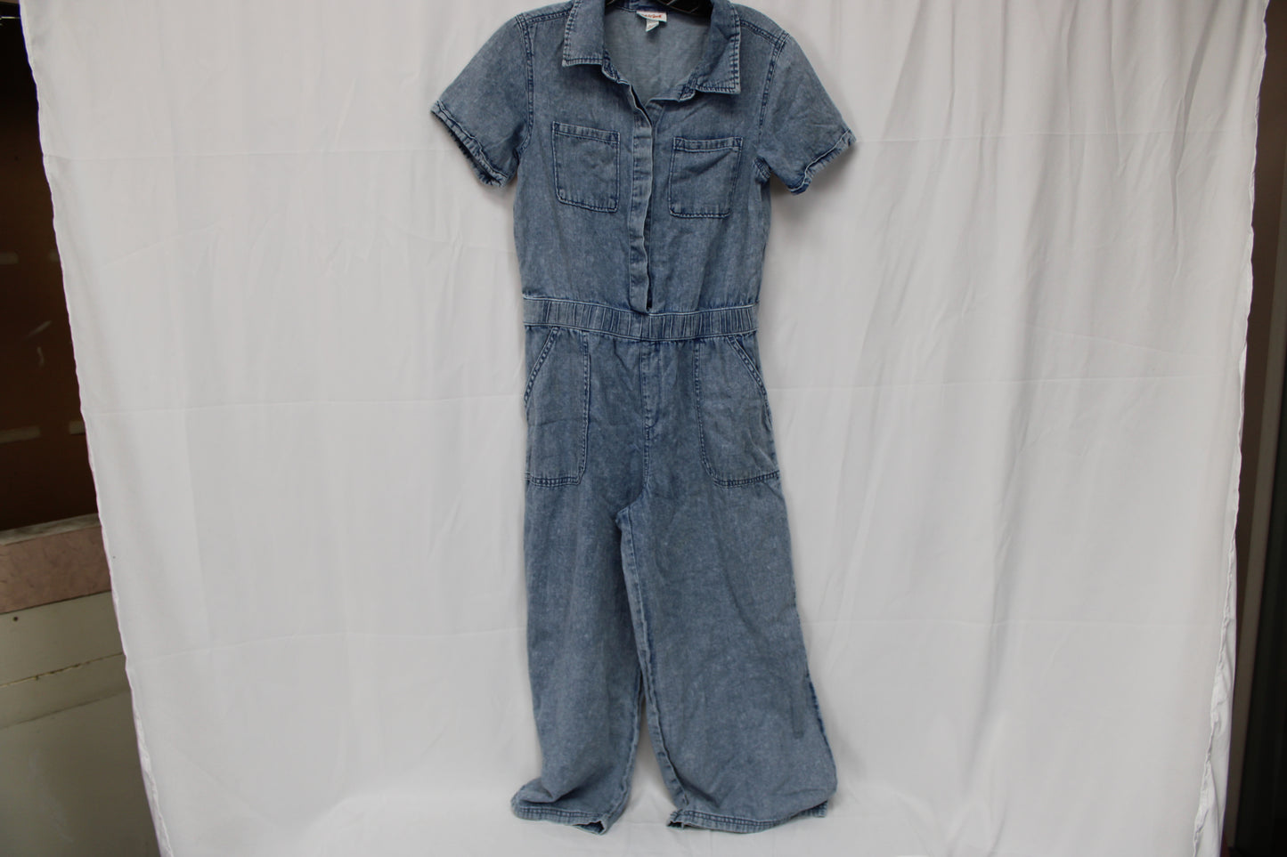 Cat & Jack Short Sleeve Denim Romper, Girls XL