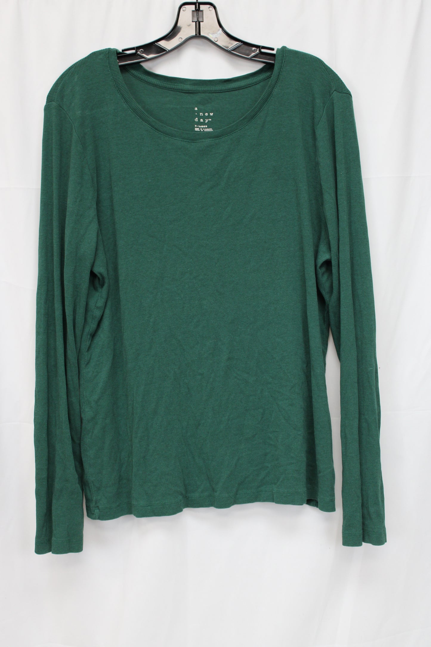 A New Day Long Sleeve T-Shirt, Green, Women’s XL