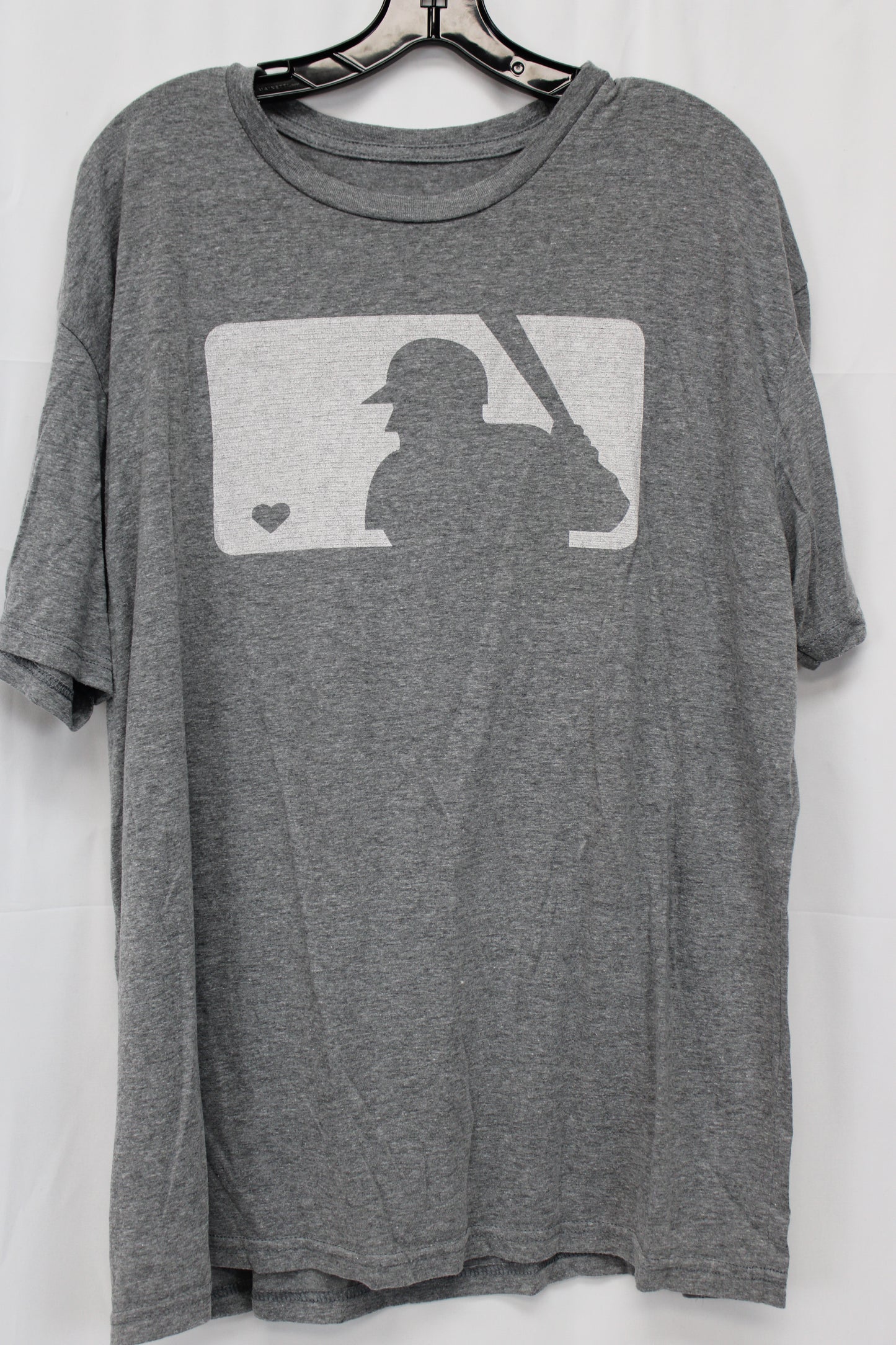 Women’s Heart Baseball T-Shirt, Gray, L
