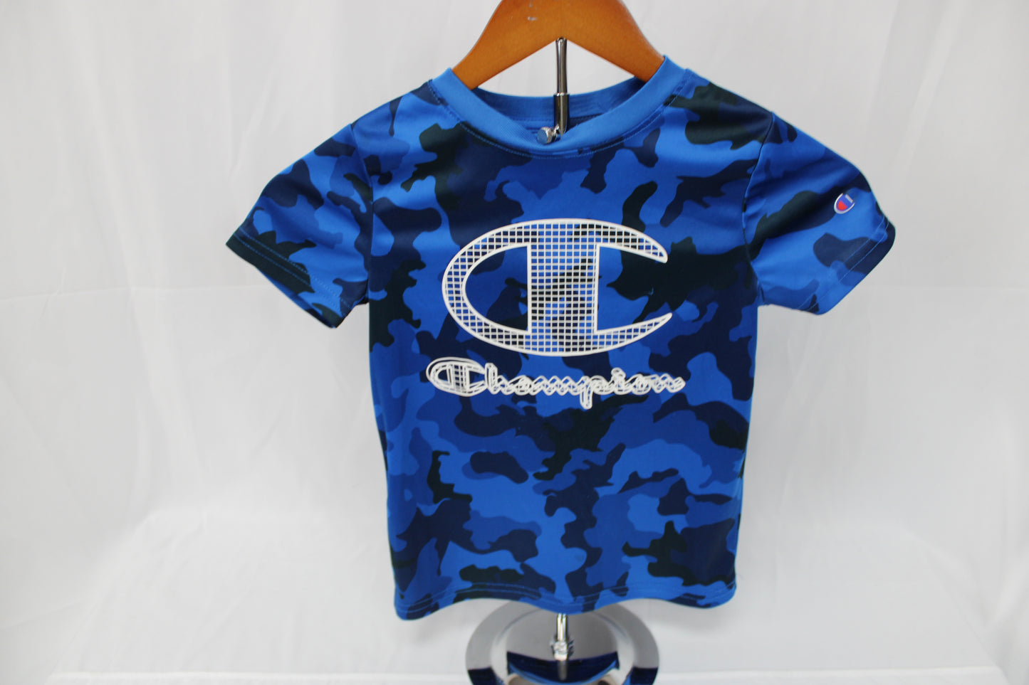 Champion Camo Athletic Short Sleeve, Blue/Black, Boys S
