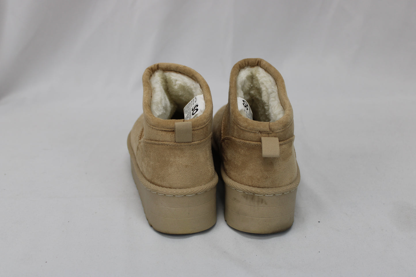 SO Micro Platform Boots, Beige, Women’s 7.5