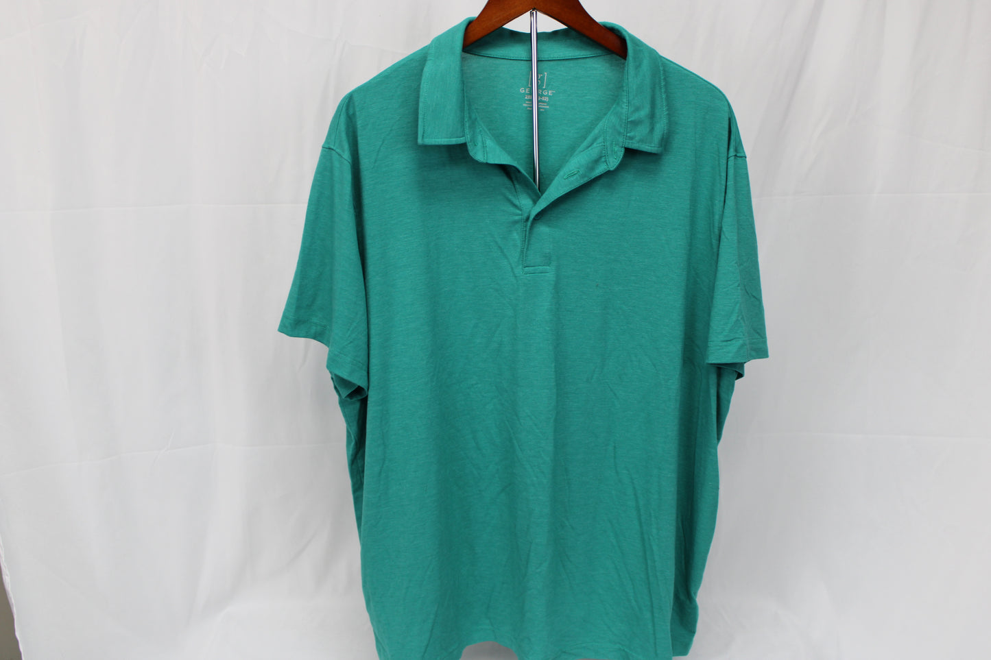 George Short Sleeve Casual Polo, Green, Men’s XXL