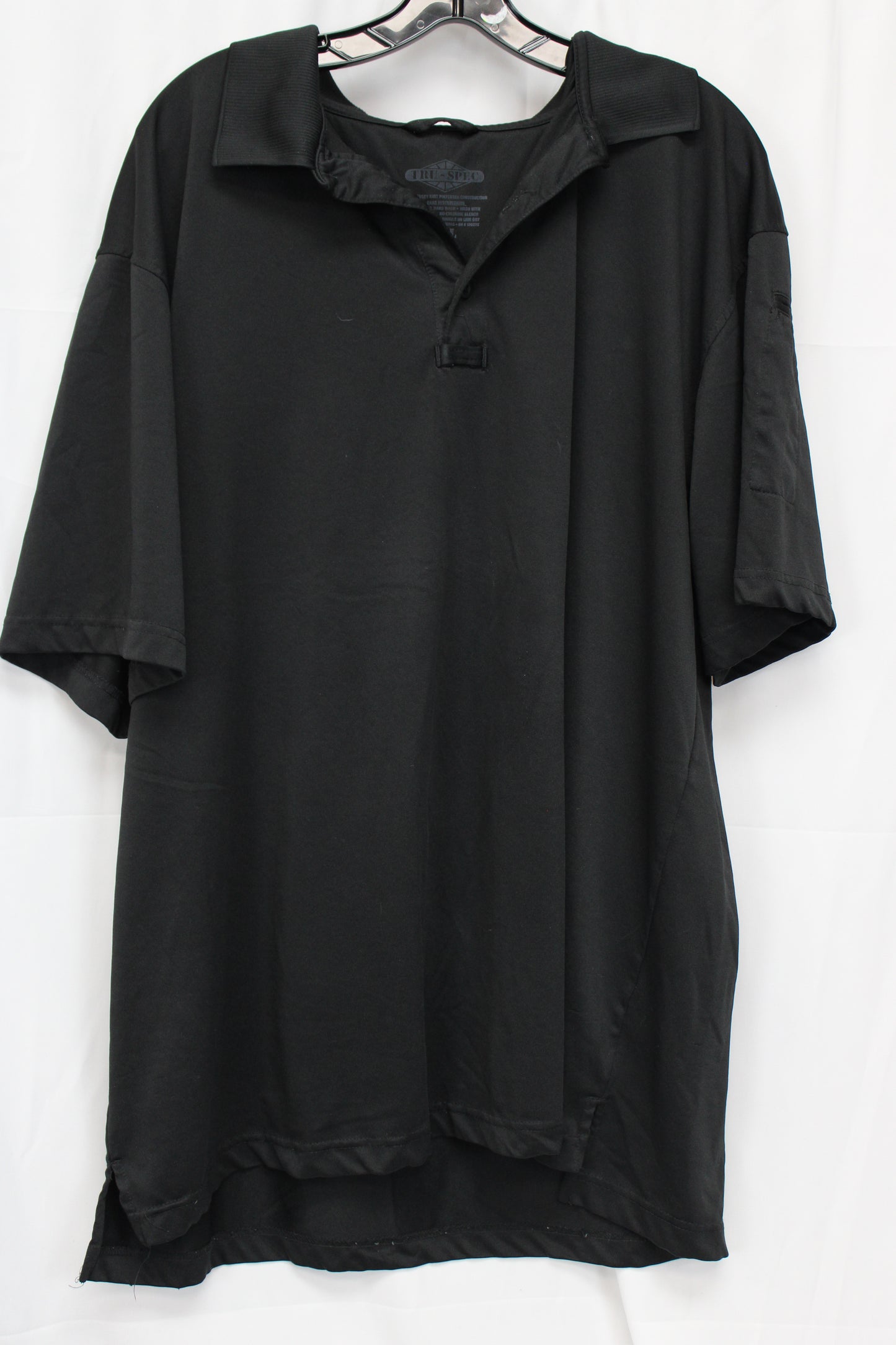 Tru-Spec Short Sleeve Athletic Polo, Black, Men’s XXL