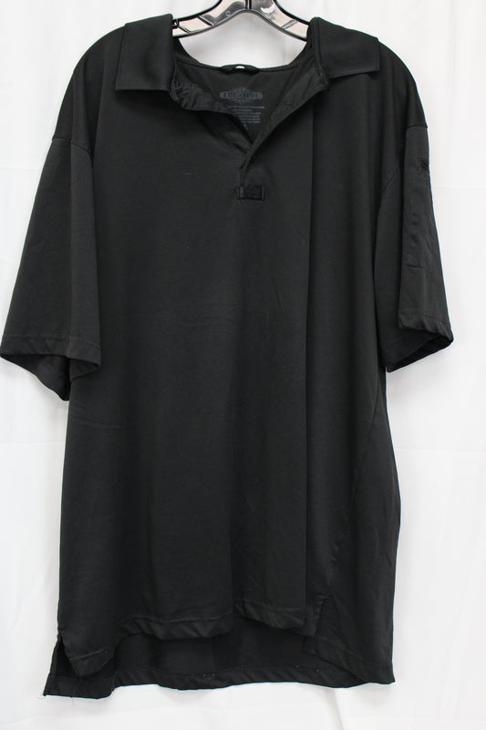 Tru-Spec Short Sleeve Athletic Polo, Black, Men’s XXL