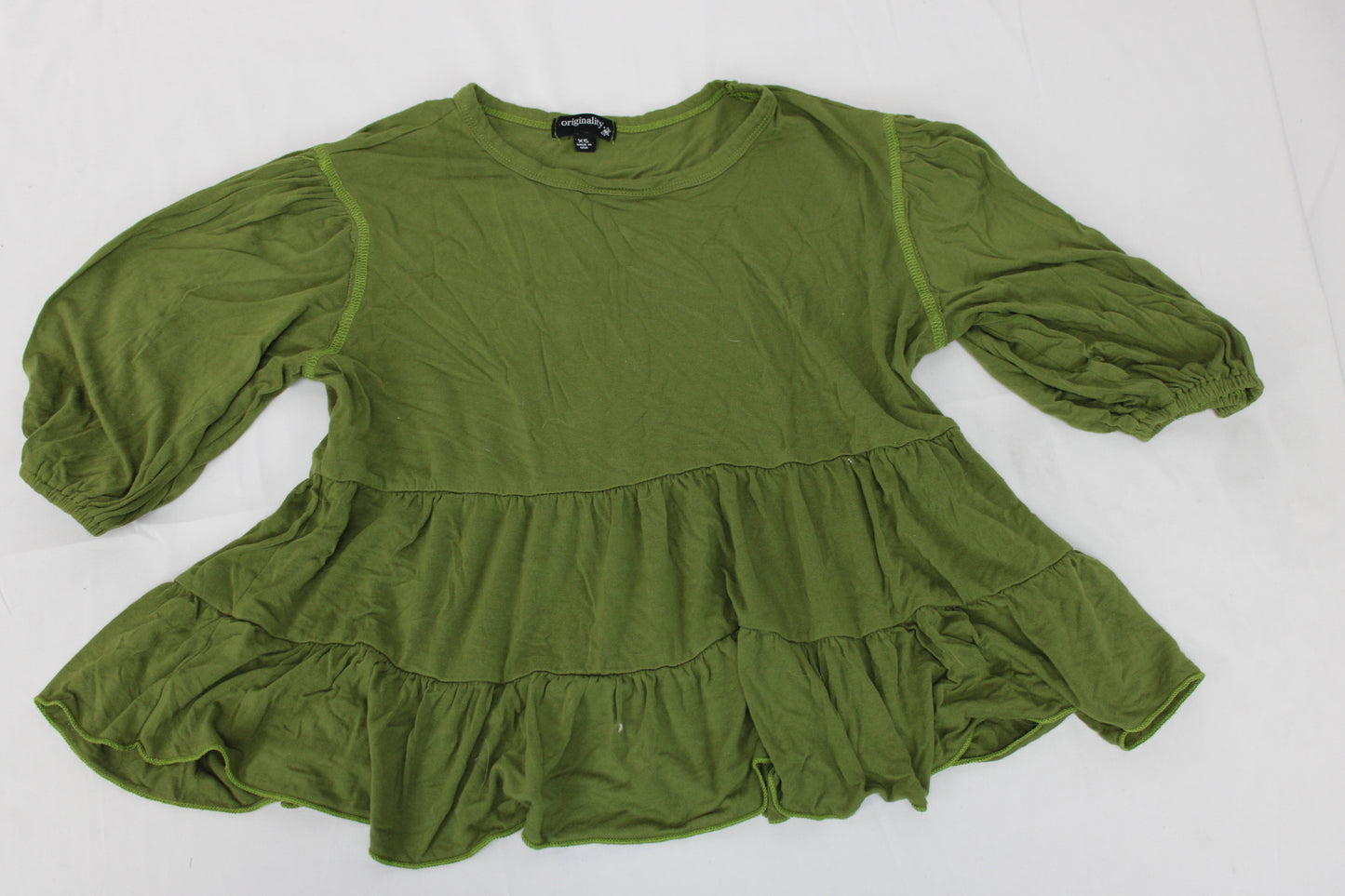 Originality Green Blouse, Women’s XS