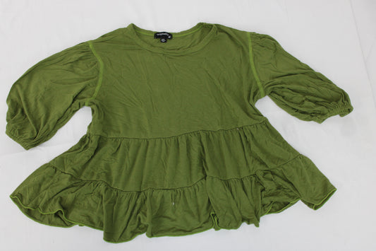 Originality Green Blouse, Women’s XS
