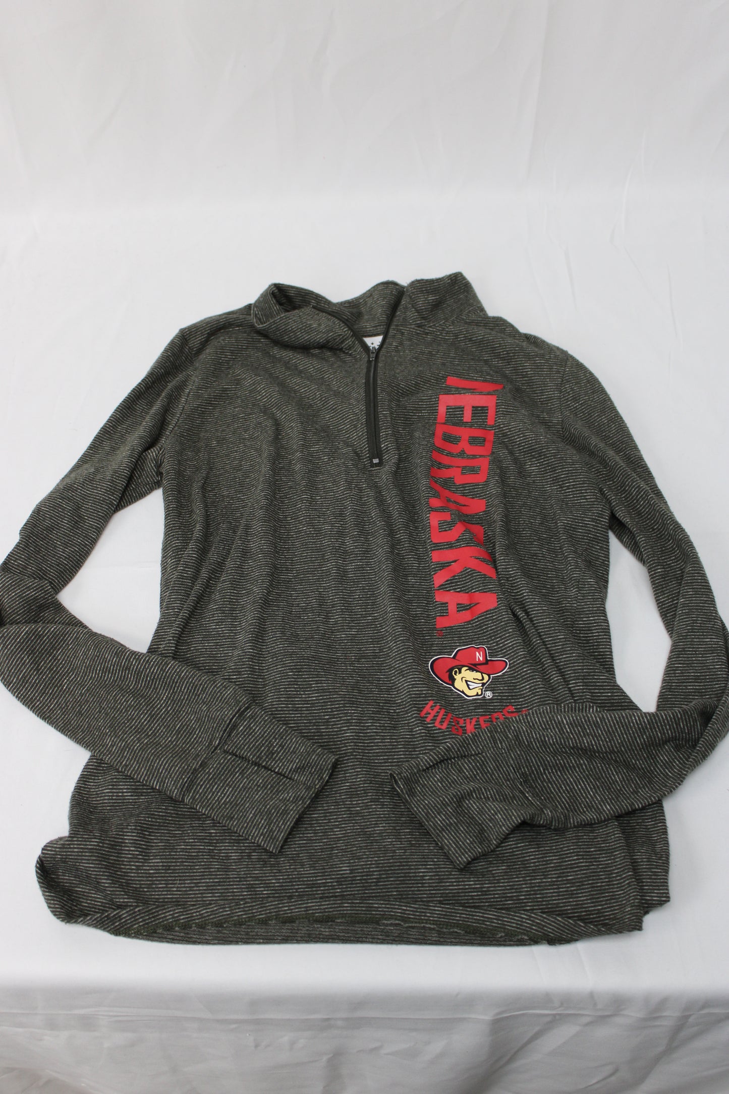 Creative Apparel Nebraska Huskers Long Sleeve Shirt, Gray, Women’s M