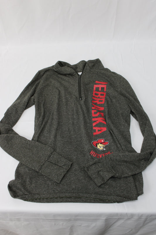 Creative Apparel Nebraska Huskers Long Sleeve Shirt, Gray, Women’s M