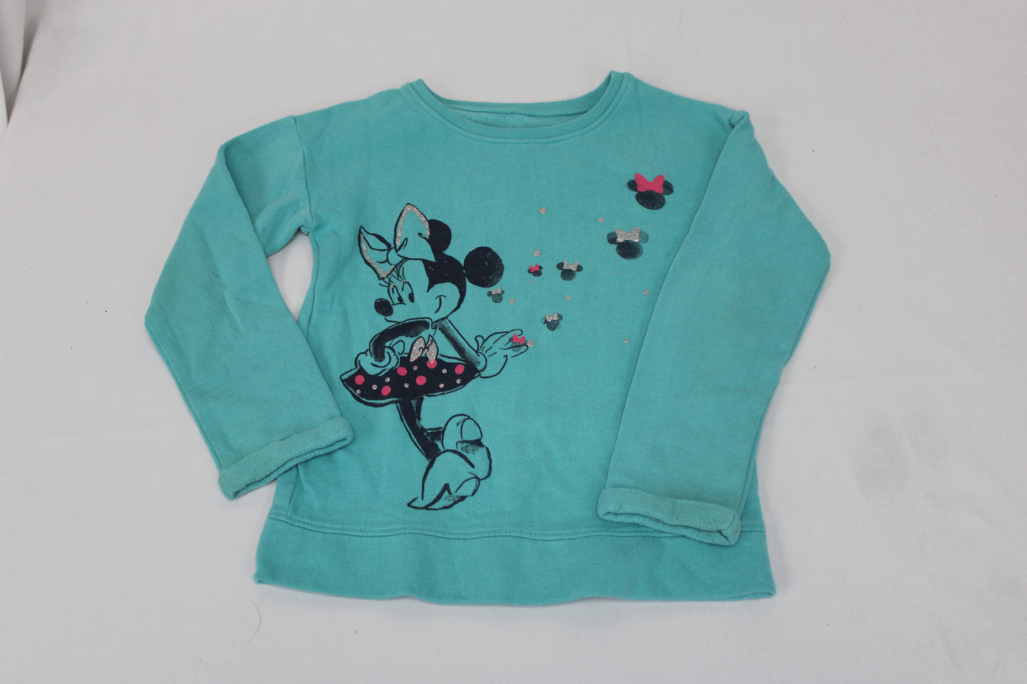 Disney Jumping Beans Minnie Mouse Sweater, Teal, Girls 6