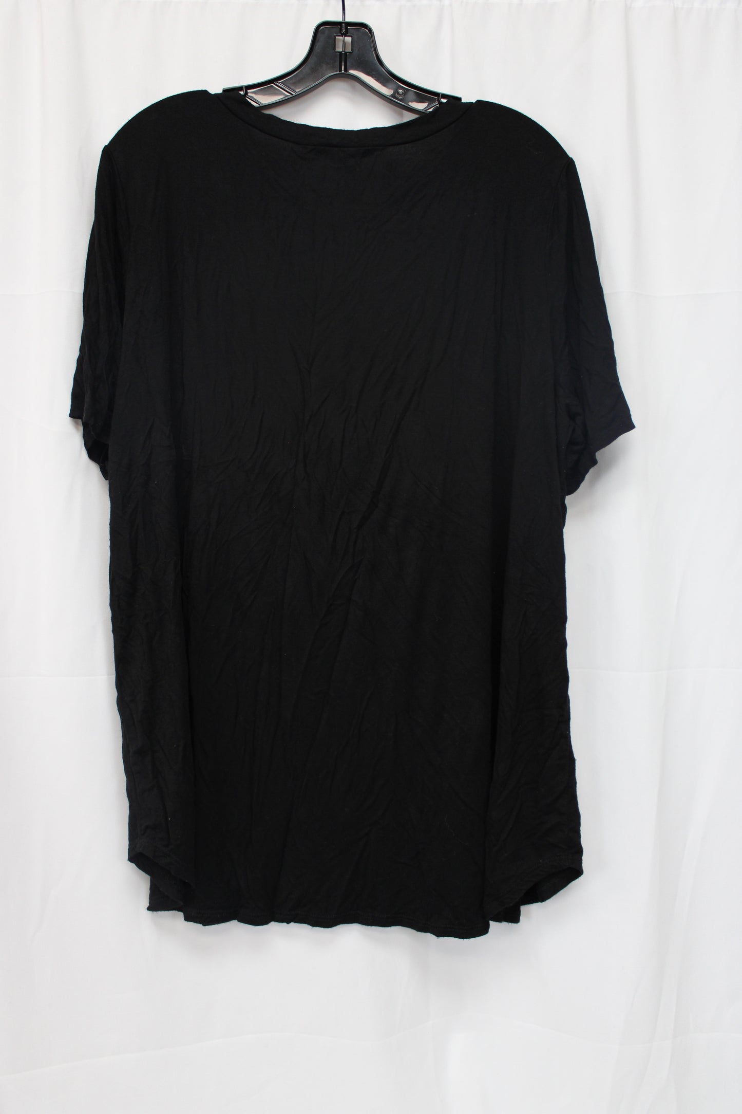 Women’s Flowy Short Sleeve T-Shirt, Black, Women’s XXL