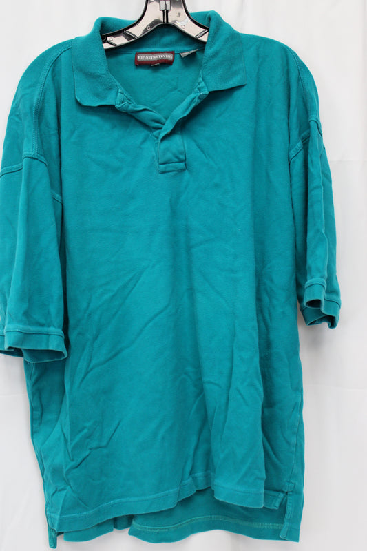 Kenneth Steven’s Short Sleeve Polo Shirt, Teal, Men’s XL