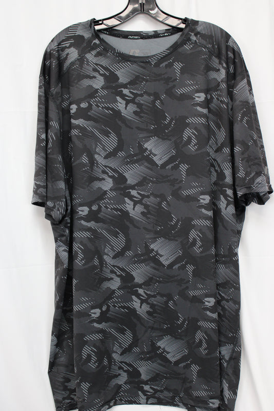 Russell Training Fit Dri-Power 360 Camo Shirt, Black/Gray, Men’s XXXL