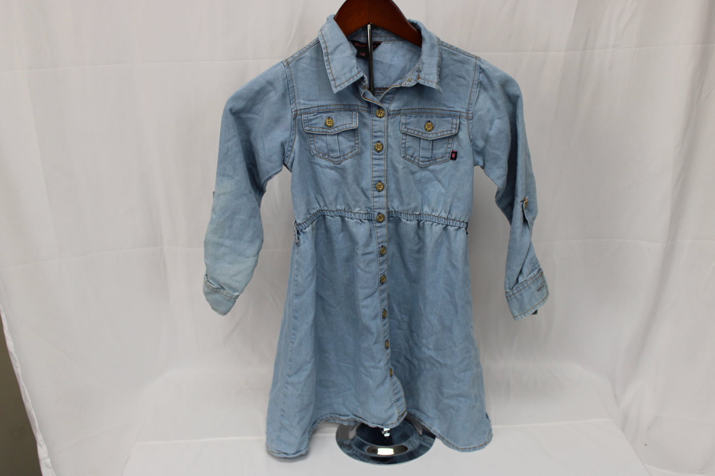 Delia’s Girl Long Sleeve Denim Dress, Girls M